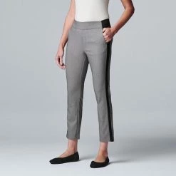 Women's Simply Vera Vera Wang Simply Modern Ankle Pants Crosshatch -Simply Vera Vera Wang STORE unnamed file 2115