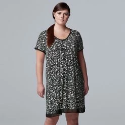 Plus Size Simply Vera Vera Wang Basic Luxury Sleepshirt Black Floral Print 11 Plus Size Simply Vera Vera Wang Basic Luxury Sleepshirt Black Floral Print -Simply Vera Vera Wang STORE unnamed file 2161