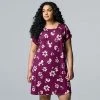 Plus Size Simply Vera Vera Wang Short Sleeve Sleepshirt