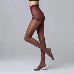 Women's Simply Vera Vera Wang Runway Metallic Pinstripe 30D Tights Black Gold -Simply Vera Vera Wang STORE unnamed file 2177