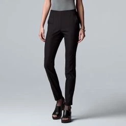 Petite Simply Vera Vera Wang Simply Modern Side-Stripe Skinny Pants Stripe Texture -Simply Vera Vera Wang STORE unnamed file 2188