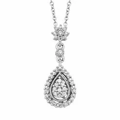 Simply Vera Vera Wang Sterling Silver 1/7-ct. T.W. Diamond Pendant