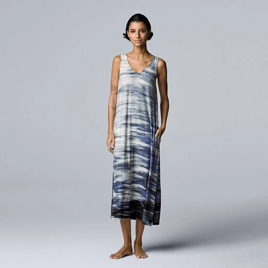 Women's Simply Vera Vera Wang Cozy Maxi Chemise 1 Women's Simply Vera Vera Wang Cozy Maxi Chemise