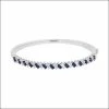 Simply Vera Vera Wang Sterling Silver Lab-Created Blue & White Sapphire Bangle Bracelet