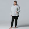 Plus Size Simply Vera Vera Wang Sherpa Hooded Tunic And Jersey Leggings Set