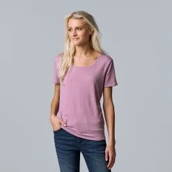Petite Simply Vera Vera Wang Textured Relaxed Fit Tee Aspire Mauve 19 Petite Simply Vera Vera Wang Textured Relaxed Fit Tee Aspire Mauve -Simply Vera Vera Wang STORE unnamed file 2288