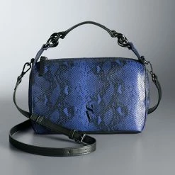 Simply Vera Vera Wang Odele Crossbody Bag Dark Navy Snake -Simply Vera Vera Wang STORE unnamed file 2293