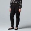 Women's Simply Vera Vera Wang High-Rise Ponte Skinny Pants Cannonball Heather