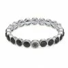 Simply Vera Vera Wang Silver Tone Black, Gray, & Clear Crystal Stretch Bracelet