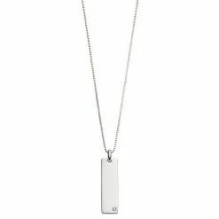 Simply Vera Vera Wang Sterling Silver Diamond Accent Bar Tag Pendant