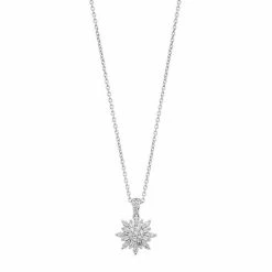 Simply Vera Vera Wang Sterling Silver 1/3 Carat T.W. Diamond Snowflake Pendant