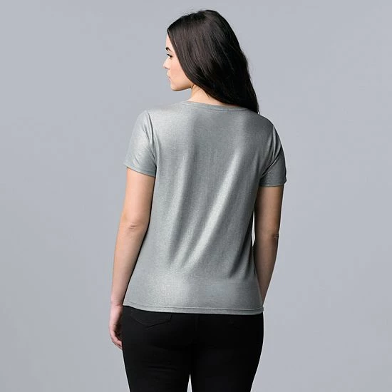 Women's Simply Vera Vera Wang Relaxed Tee 2 Women's Simply Vera Vera Wang Relaxed Tee - Image 2