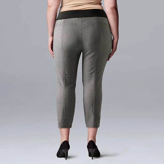 Plus Size Simply Vera Vera Wang Side Stripe Pull-On Ankle Pants 2 Plus Size Simply Vera Vera Wang Side Stripe Pull-On Ankle Pants - Image 2