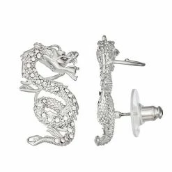 Simply Vera Vera Wang Dragon Crawler Earrings Jet Tone -Simply Vera Vera Wang STORE unnamed file 2438