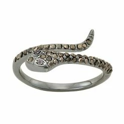 Simply Vera Vera Wang Simulated Crystal Snake Ring Gray -Simply Vera Vera Wang STORE unnamed file 2443