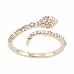 Simply Vera Vera Wang Simulated Crystal Snake Ring Gray -Simply Vera Vera Wang STORE unnamed file 2445