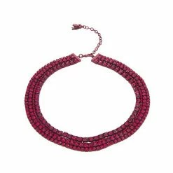 Simply Vera Vera Wang Burgundy Multirow Necklace