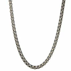 Simply Vera Vera Wang Men's Gunmetal Stainless Steel Chain Necklace - 22 In.
