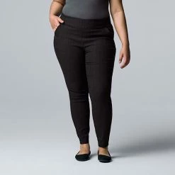 Plus Size Simply Vera Vera Wang Simply Modern Skinny Pants Ticking Stripe -Simply Vera Vera Wang STORE unnamed file 2482