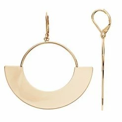 Simply Vera Vera Wang Gold Tone Hoop Drop Earrings