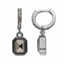 Simply Vera Vera Wang Oblong Octagon Endless Hoop Earrings