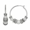 Simply Vera Vera Wang Simulated Pearl & Rondelle Hoop Earrings