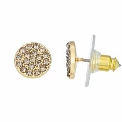 Simply Vera Vera Wang Pave Disk Stud Earrings Clear -Simply Vera Vera Wang STORE unnamed file 2506