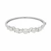 Simply Vera Vera Wang Sterling Silver Freshwater Cultured Pearl & Lab-Created White Sapphire Bangle Bracelet