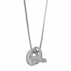 Simply Vera Vera Wang Sterling Silver 1/10 Carat T.W. Diamond Knot Necklace