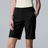 Petite Simply Vera Vera Wang City Twill Shorts Vera Black