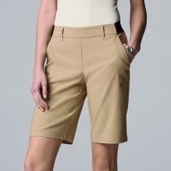 Petite Simply Vera Vera Wang City Twill Shorts Vera Black -Simply Vera Vera Wang STORE unnamed file 2540