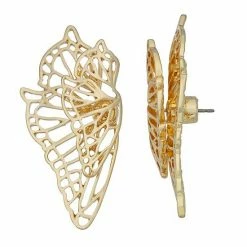 Simply Vera Vera Wang Butterfly Drop Earrings Gold Tone -Simply Vera Vera Wang STORE unnamed file 2551