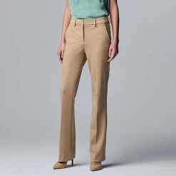 Women's Simply Vera Vera Wang High-Rise Flare Pants Vera Taupe -Simply Vera Vera Wang STORE unnamed file 258