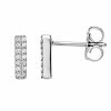 Simply Vera Vera Wang Sterling Silver 1/10 Carat T.W. Diamond Bar Stud Earrings