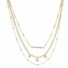 Simply Vera Vera Wang Gold Tone Chain Multistrand Necklace
