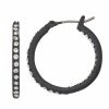 Simply Vera Vera Wang Black Simulated Crystal Hoop Earrings