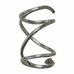 Simply Vera Vera Wang Snake Wrap Ring Jet Tone