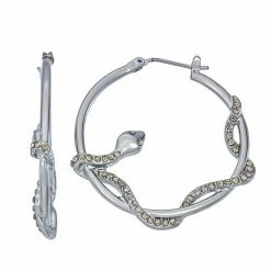 Simply Vera Vera Wang Simulated Crystal Snake Hoop Earrings