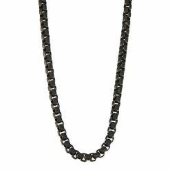 Simply Vera Vera Wang Men's Black Stainless Steel Rolo Chain Necklace - 22 In.