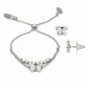 Simply Vera Vera Wang Slider Bracelet With Butterfly Earring Set
