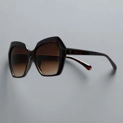 Women's Simply Vera Vera Wang Monika Geo Square Sunglasses Tortoise
