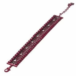 Simply Vera Vera Wang Burgundy Multirow Bracelet