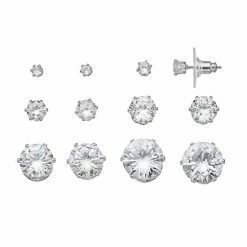 Simply Vera Vera Wang Simulated Crystal Stud Earring Set