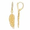 Simply Vera Vera Wang Linear Heart Pave Lever Drop Earrings
