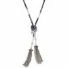 Simply Vera Vera Wang Long Beaded Tassel Lariat Necklace