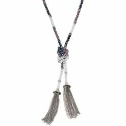 Simply Vera Vera Wang Long Beaded Tassel Lariat Necklace