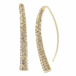 Simply Vera Vera Wang Simulated Crystal Pave Threader Earrings Clear -Simply Vera Vera Wang STORE unnamed file 2707