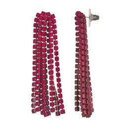 Simply Vera Vera Wang Burgundy Waterfall Chandelier Earrings