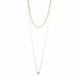 Simply Vera Vera Wang Omega 2 Row Pendant Necklace