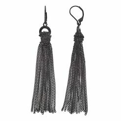 Simply Vera Vera Wang Black Tassel Drop Earrings